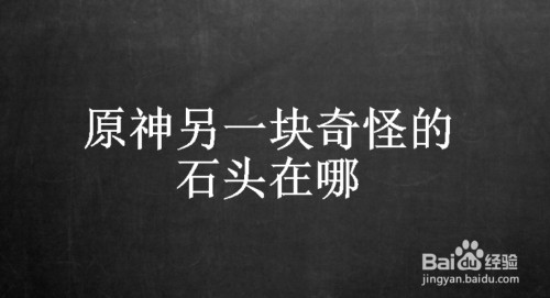 原神另一块奇怪的石头在哪-原神另一块奇怪的石头位置分享