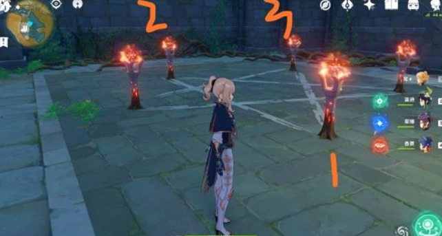 原神天遒谷点火把第三层顺序是什么-原神天遒谷点火把第三层顺序解析