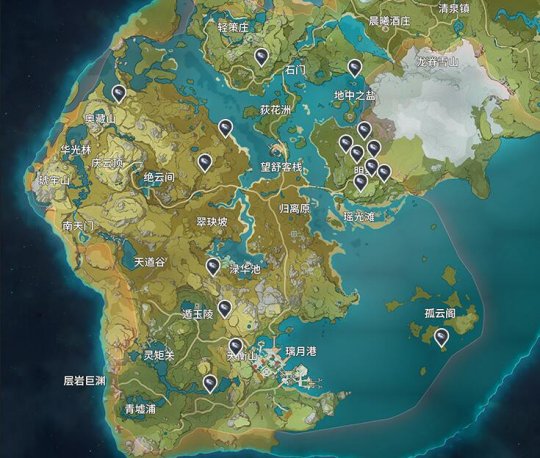 原神夜珀石分布具体位置一览 原神夜珀石分布具体位置一览